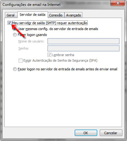 Configurando seu E-mail no Windows Outlook 2007 - Passo 6
